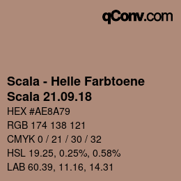 颜色代码: Scala - Helle Farbtoene - Scala 21.09.18 | qconv.com