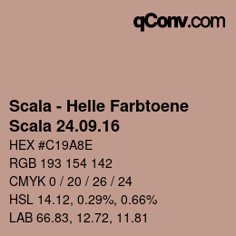 颜色代码: Scala - Helle Farbtoene - Scala 24.09.16 | qconv.com