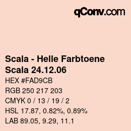 颜色代码: Scala - Helle Farbtoene - Scala 24.12.06 | qconv.com