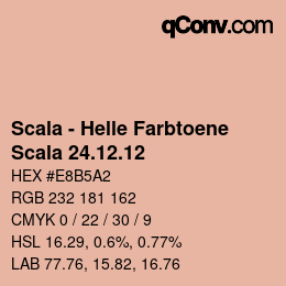 颜色代码: Scala - Helle Farbtoene - Scala 24.12.12 | qconv.com