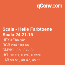 颜色代码: Scala - Helle Farbtoene - Scala 24.21.15 | qconv.com