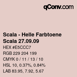 颜色代码: Scala - Helle Farbtoene - Scala 27.09.09 | qconv.com