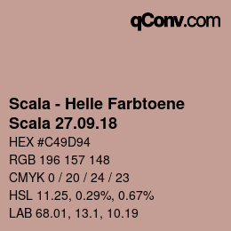 Código de color: Scala - Helle Farbtoene - Scala 27.09.18 | qconv.com