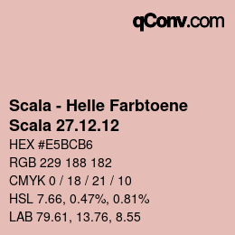 颜色代码: Scala - Helle Farbtoene - Scala 27.12.12 | qconv.com