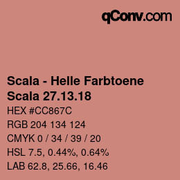 Color code: Scala - Helle Farbtoene - Scala 27.13.18 | qconv.com