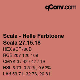 颜色代码: Scala - Helle Farbtoene - Scala 27.15.18 | qconv.com