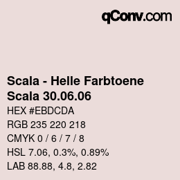 颜色代码: Scala - Helle Farbtoene - Scala 30.06.06 | qconv.com