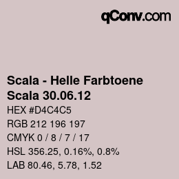 颜色代码: Scala - Helle Farbtoene - Scala 30.06.12 | qconv.com
