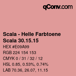 颜色代码: Scala - Helle Farbtoene - Scala 30.15.15 | qconv.com