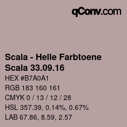 颜色代码: Scala - Helle Farbtoene - Scala 33.09.16 | qconv.com