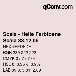 颜色代码: Scala - Helle Farbtoene - Scala 33.12.06 | qconv.com