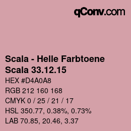 Código de color: Scala - Helle Farbtoene - Scala 33.12.15 | qconv.com