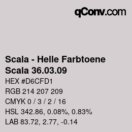 颜色代码: Scala - Helle Farbtoene - Scala 36.03.09 | qconv.com