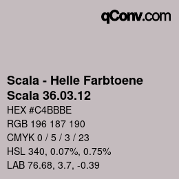颜色代码: Scala - Helle Farbtoene - Scala 36.03.12 | qconv.com
