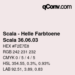 颜色代码: Scala - Helle Farbtoene - Scala 36.06.03 | qconv.com