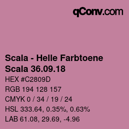 颜色代码: Scala - Helle Farbtoene - Scala 36.09.18 | qconv.com