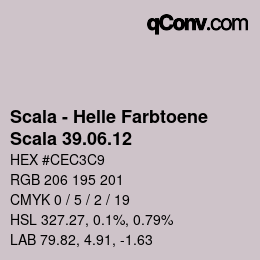 颜色代码: Scala - Helle Farbtoene - Scala 39.06.12 | qconv.com