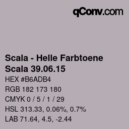 颜色代码: Scala - Helle Farbtoene - Scala 39.06.15 | qconv.com