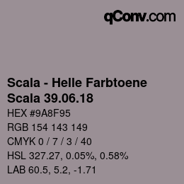 颜色代码: Scala - Helle Farbtoene - Scala 39.06.18 | qconv.com