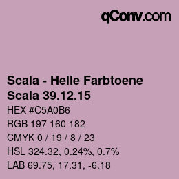 颜色代码: Scala - Helle Farbtoene - Scala 39.12.15 | qconv.com