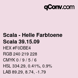 颜色代码: Scala - Helle Farbtoene - Scala 39.15.09 | qconv.com