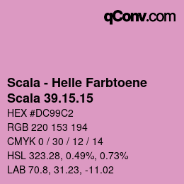 颜色代码: Scala - Helle Farbtoene - Scala 39.15.15 | qconv.com