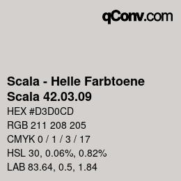 颜色代码: Scala - Helle Farbtoene - Scala 42.03.09 | qconv.com