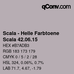 颜色代码: Scala - Helle Farbtoene - Scala 42.06.15 | qconv.com