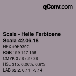 颜色代码: Scala - Helle Farbtoene - Scala 42.06.18 | qconv.com