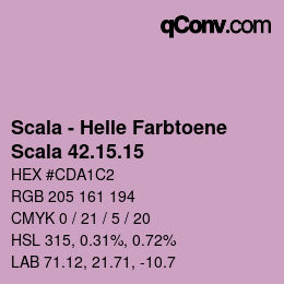 颜色代码: Scala - Helle Farbtoene - Scala 42.15.15 | qconv.com