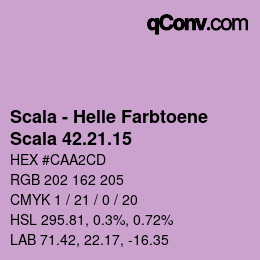 颜色代码: Scala - Helle Farbtoene - Scala 42.21.15 | qconv.com