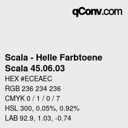 カラーコード: Scala - Helle Farbtoene - Scala 45.06.03 | qconv.com