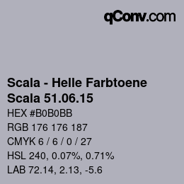 颜色代码: Scala - Helle Farbtoene - Scala 51.06.15 | qconv.com