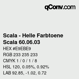 颜色代码: Scala - Helle Farbtoene - Scala 60.06.03 | qconv.com