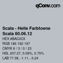 颜色代码: Scala - Helle Farbtoene - Scala 60.06.12 | qconv.com