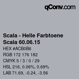 颜色代码: Scala - Helle Farbtoene - Scala 60.06.15 | qconv.com
