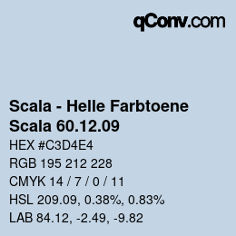 颜色代码: Scala - Helle Farbtoene - Scala 60.12.09 | qconv.com