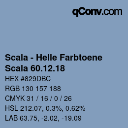 颜色代码: Scala - Helle Farbtoene - Scala 60.12.18 | qconv.com