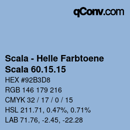 颜色代码: Scala - Helle Farbtoene - Scala 60.15.15 | qconv.com
