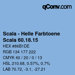颜色代码: Scala - Helle Farbtoene - Scala 60.18.15 | qconv.com