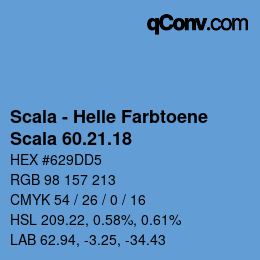 颜色代码: Scala - Helle Farbtoene - Scala 60.21.18 | qconv.com