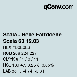 颜色代码: Scala - Helle Farbtoene - Scala 63.12.03 | qconv.com