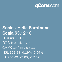 颜色代码: Scala - Helle Farbtoene - Scala 63.12.18 | qconv.com
