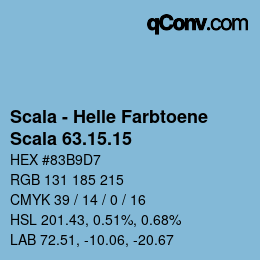 颜色代码: Scala - Helle Farbtoene - Scala 63.15.15 | qconv.com