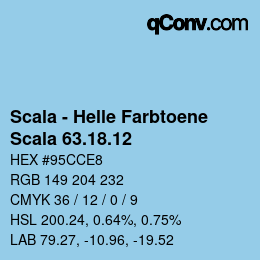 颜色代码: Scala - Helle Farbtoene - Scala 63.18.12 | qconv.com