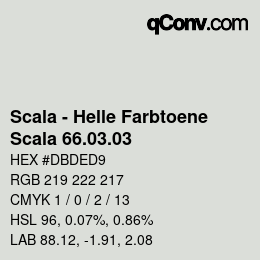 カラーコード: Scala - Helle Farbtoene - Scala 66.03.03 | qconv.com