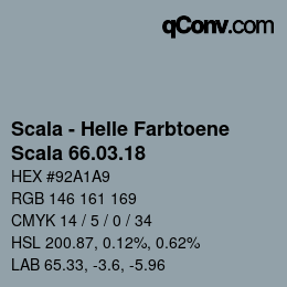 颜色代码: Scala - Helle Farbtoene - Scala 66.03.18 | qconv.com