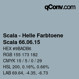颜色代码: Scala - Helle Farbtoene - Scala 66.06.15 | qconv.com