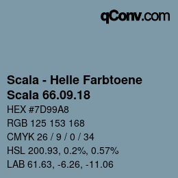 颜色代码: Scala - Helle Farbtoene - Scala 66.09.18 | qconv.com