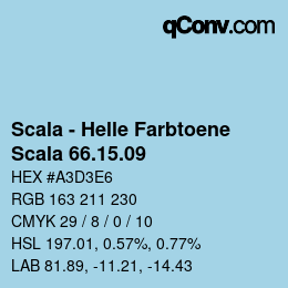 颜色代码: Scala - Helle Farbtoene - Scala 66.15.09 | qconv.com